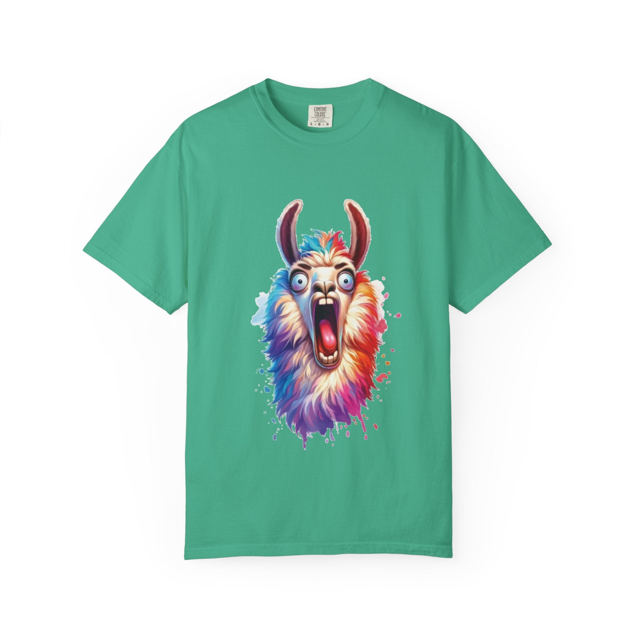 Hilarious Screaming Alpaca  – Spitting Mad Drama Meme T-Shirt