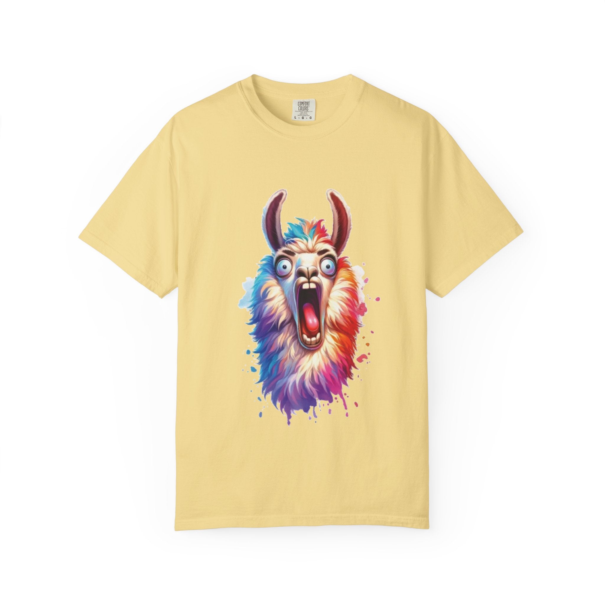 Hilarious Screaming Alpaca  – Spitting Mad Drama Meme T-Shirt