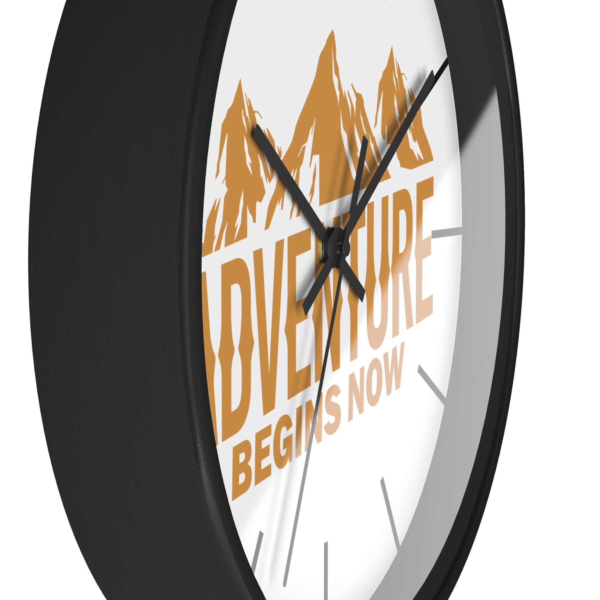 Adventure Begins Now Wall Clock - Inspirational Home Decor for Adventure Lovers