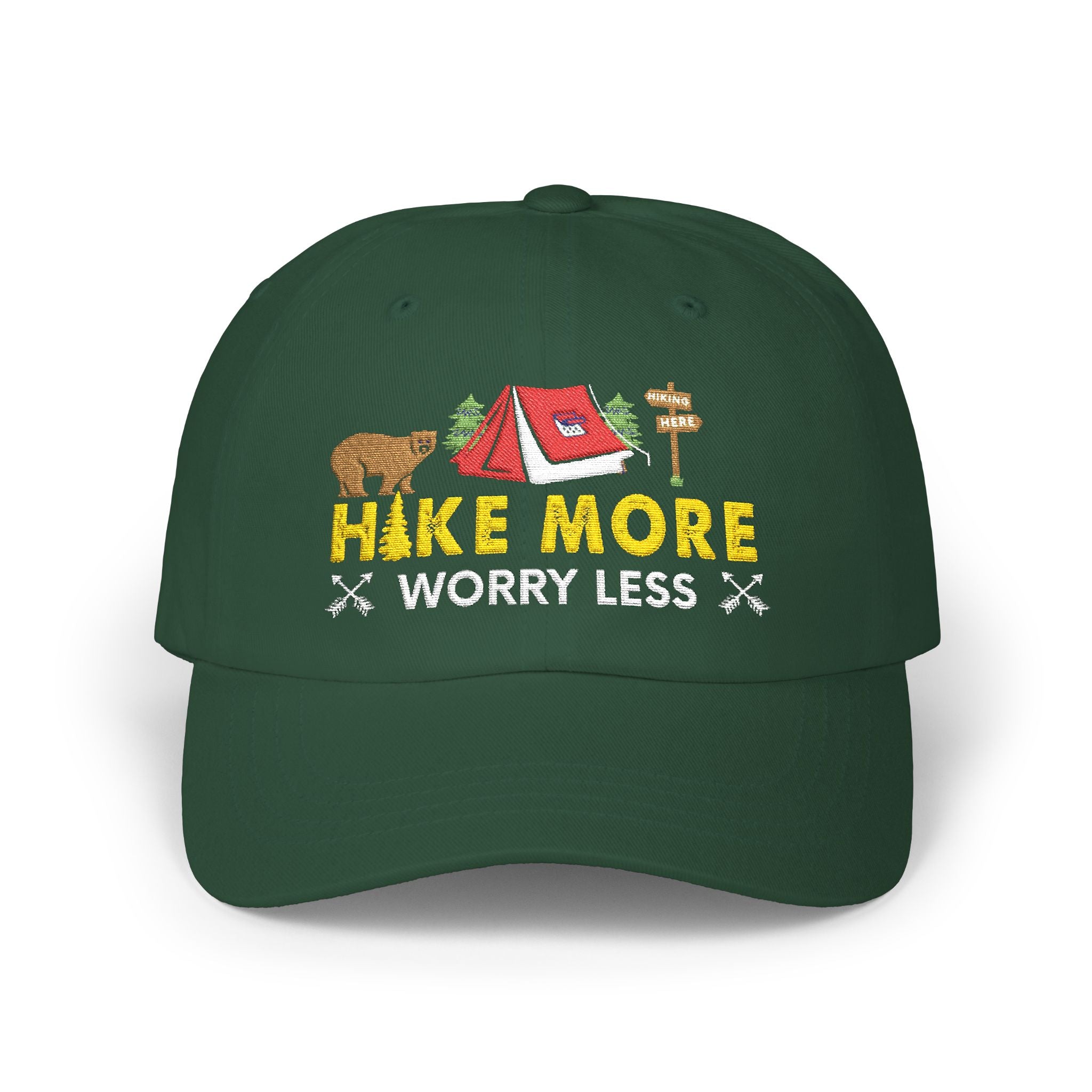 Hike More Worry Less Camping Hat - Outdoor Adventure Cap