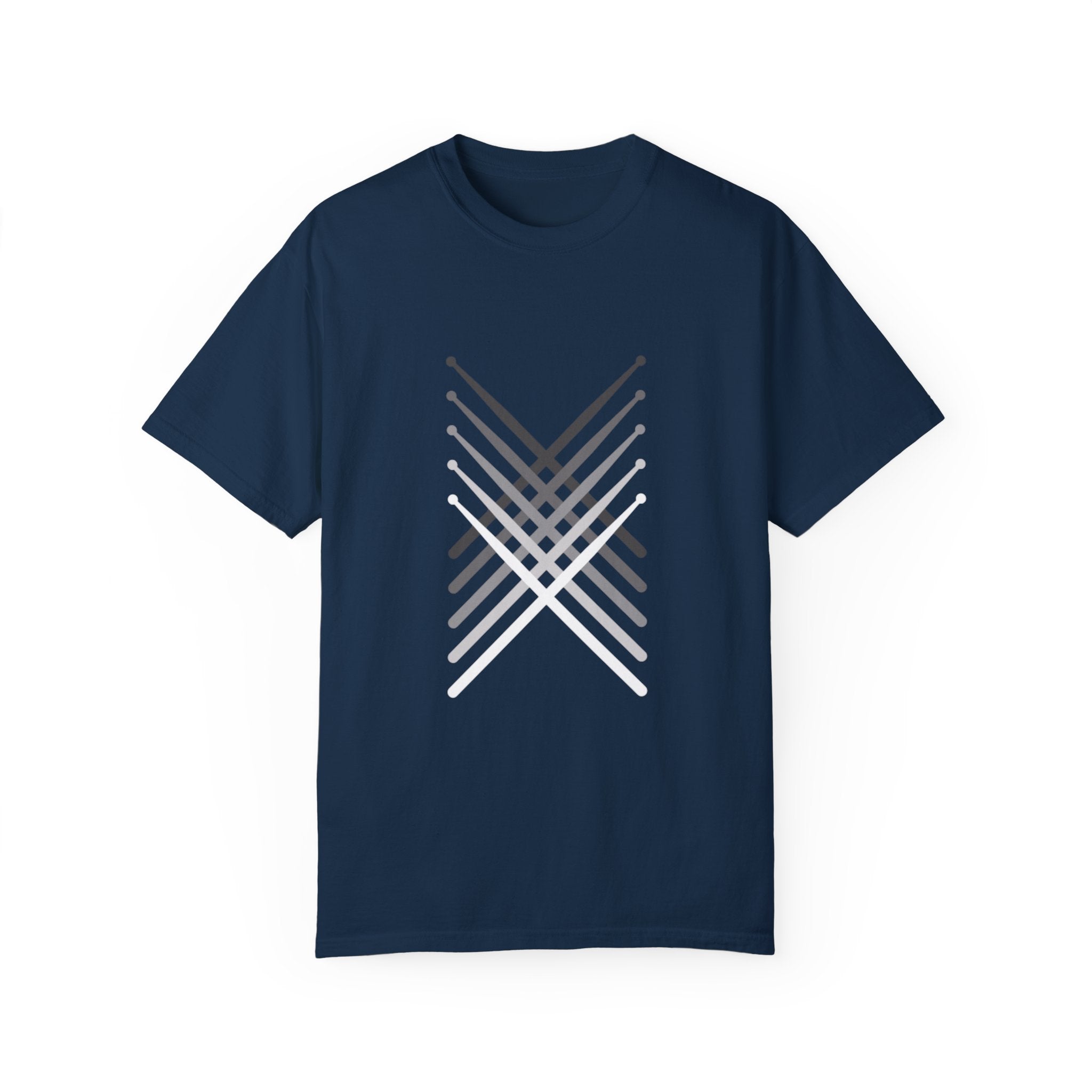 Retro Fading Percussion Drum Sticks T-Shirt – Marching Band Music Tee