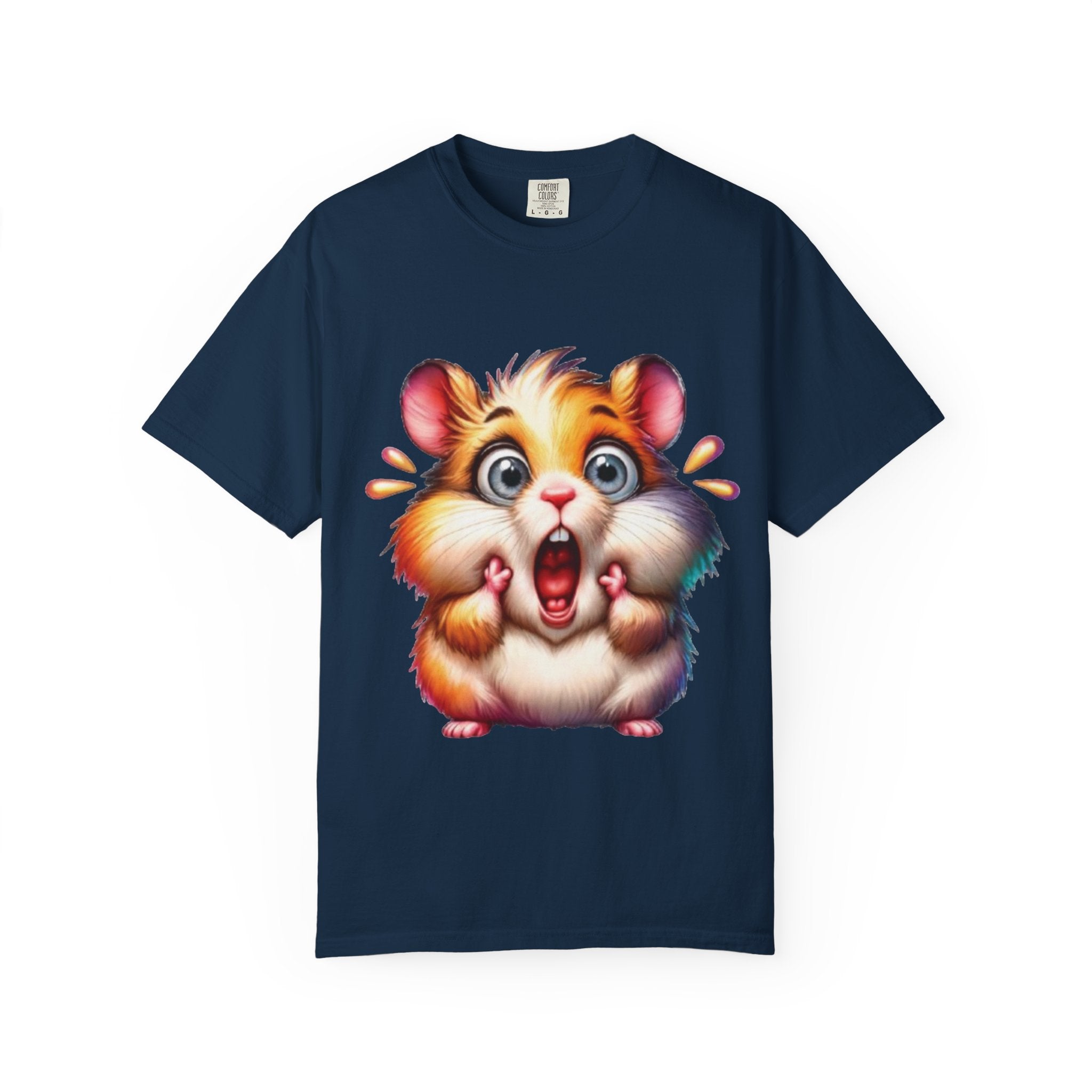 Hilarious Shocked Hamster – Cute & Chaotic Rodent Meme T-Shirt