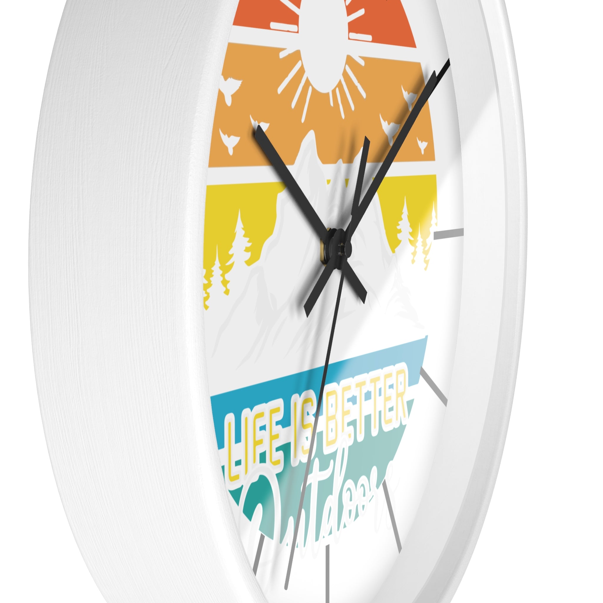 Life is Better Outdoors Wall Clock - Inspirational Home Decor for Nature Lovers