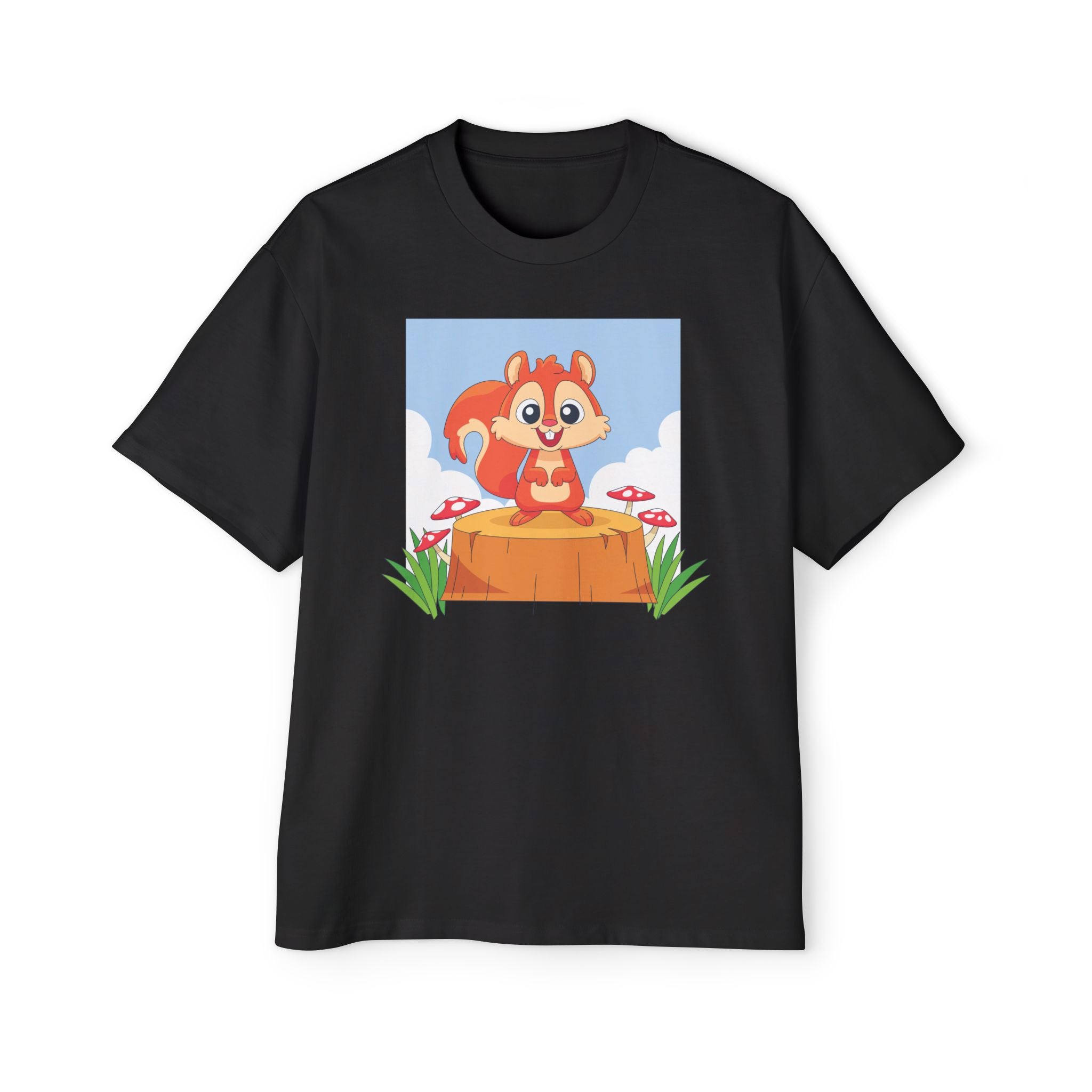Happy Little Squirrel Cartoon T Shirt