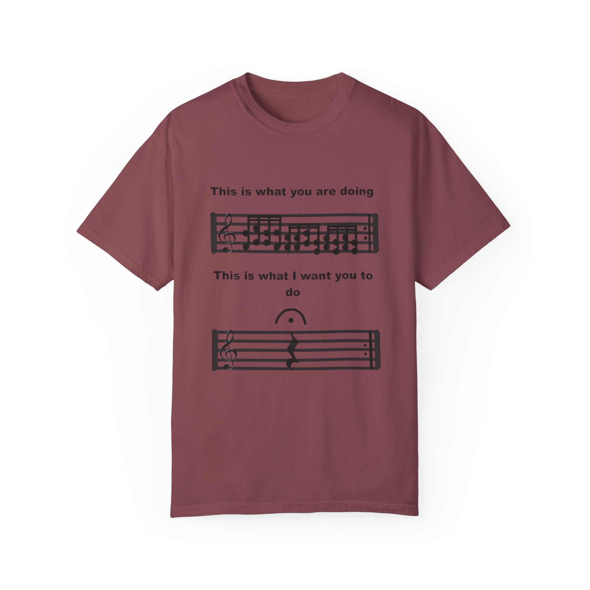 Be Silent Music Humor T-Shirt – Funny Rest Symbol Tee for Musicians & Teachers