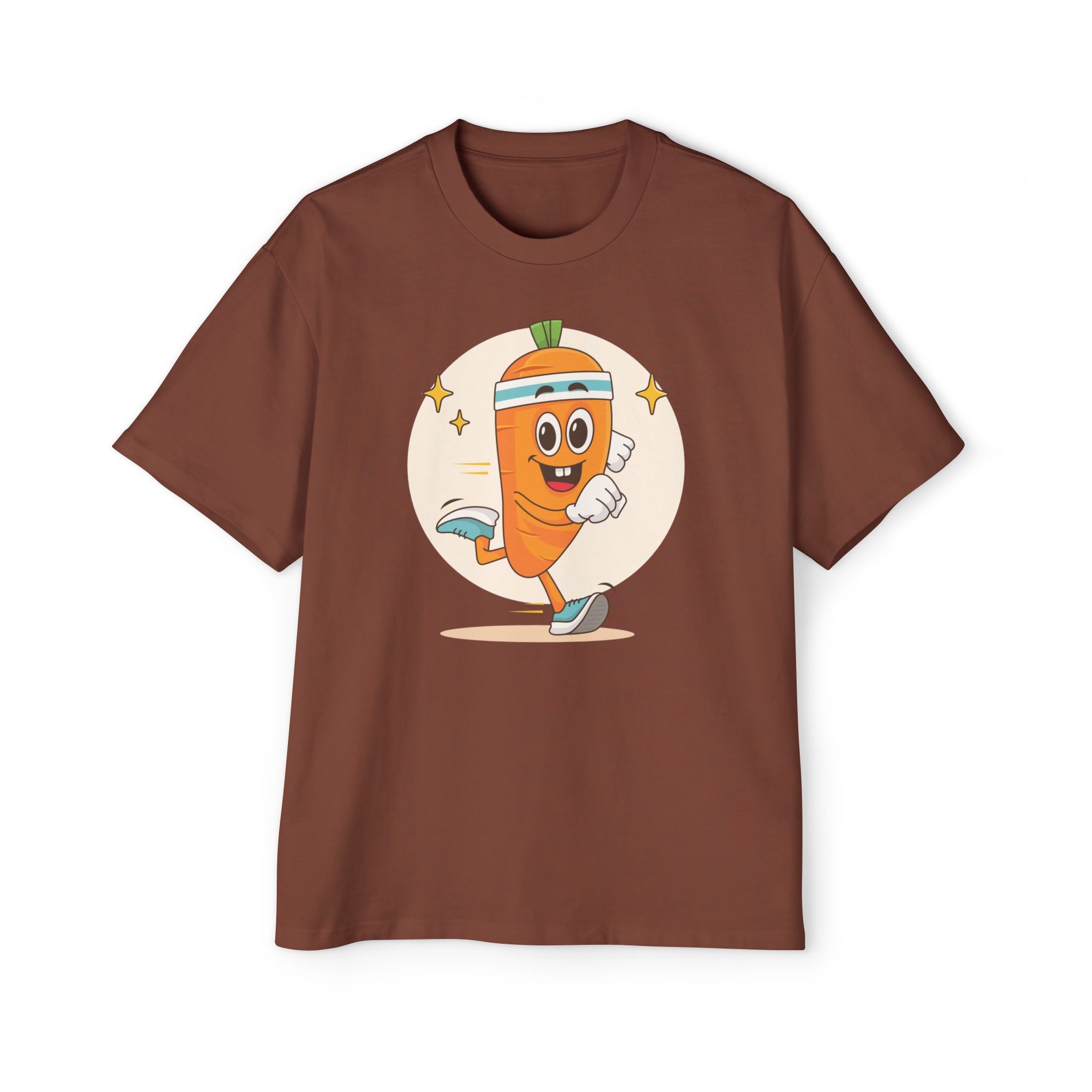 Funny Carrot on the Run Tee – Fun Cartoon Vegetable T-Shirt