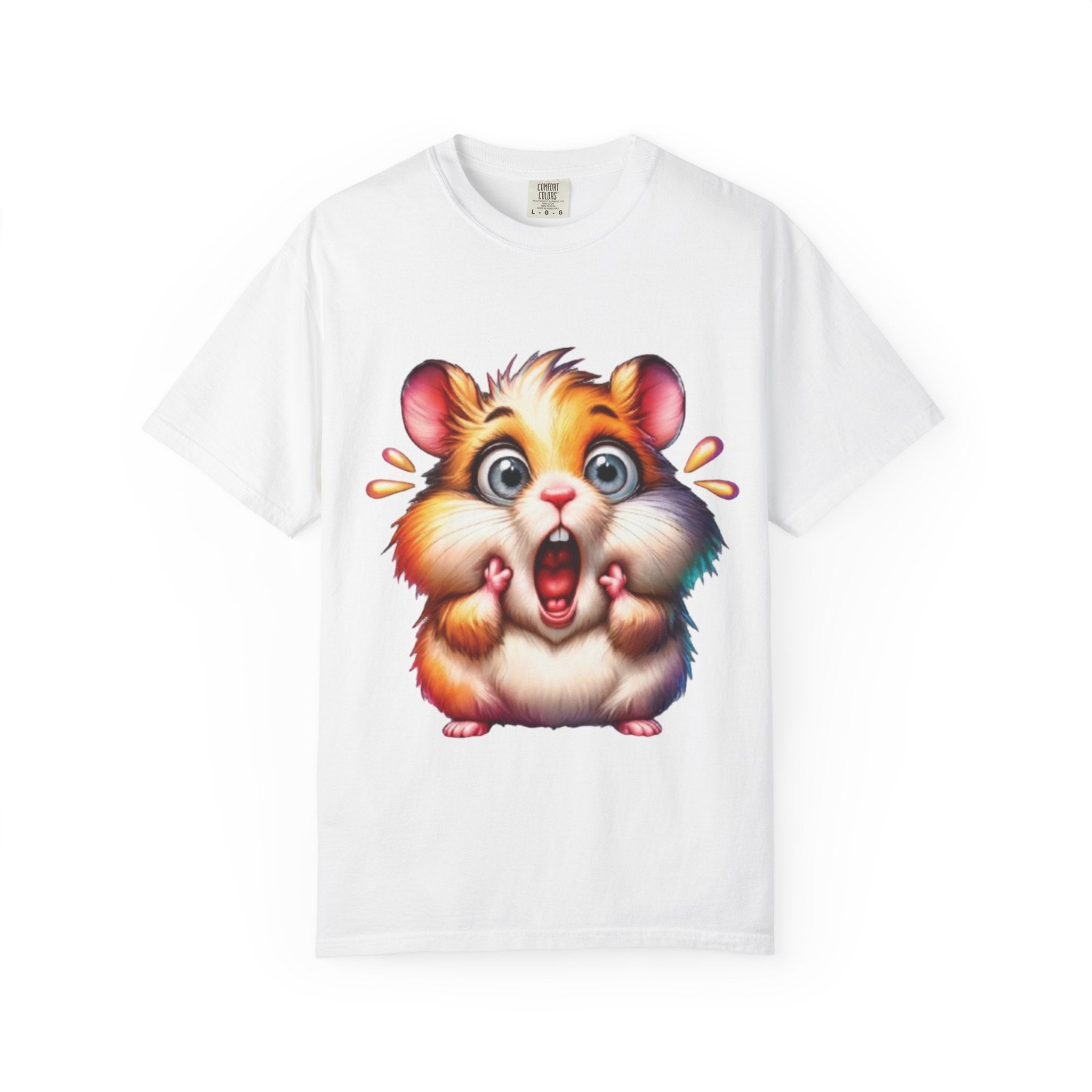 Hilarious Shocked Hamster – Cute & Chaotic Rodent Meme T-Shirt