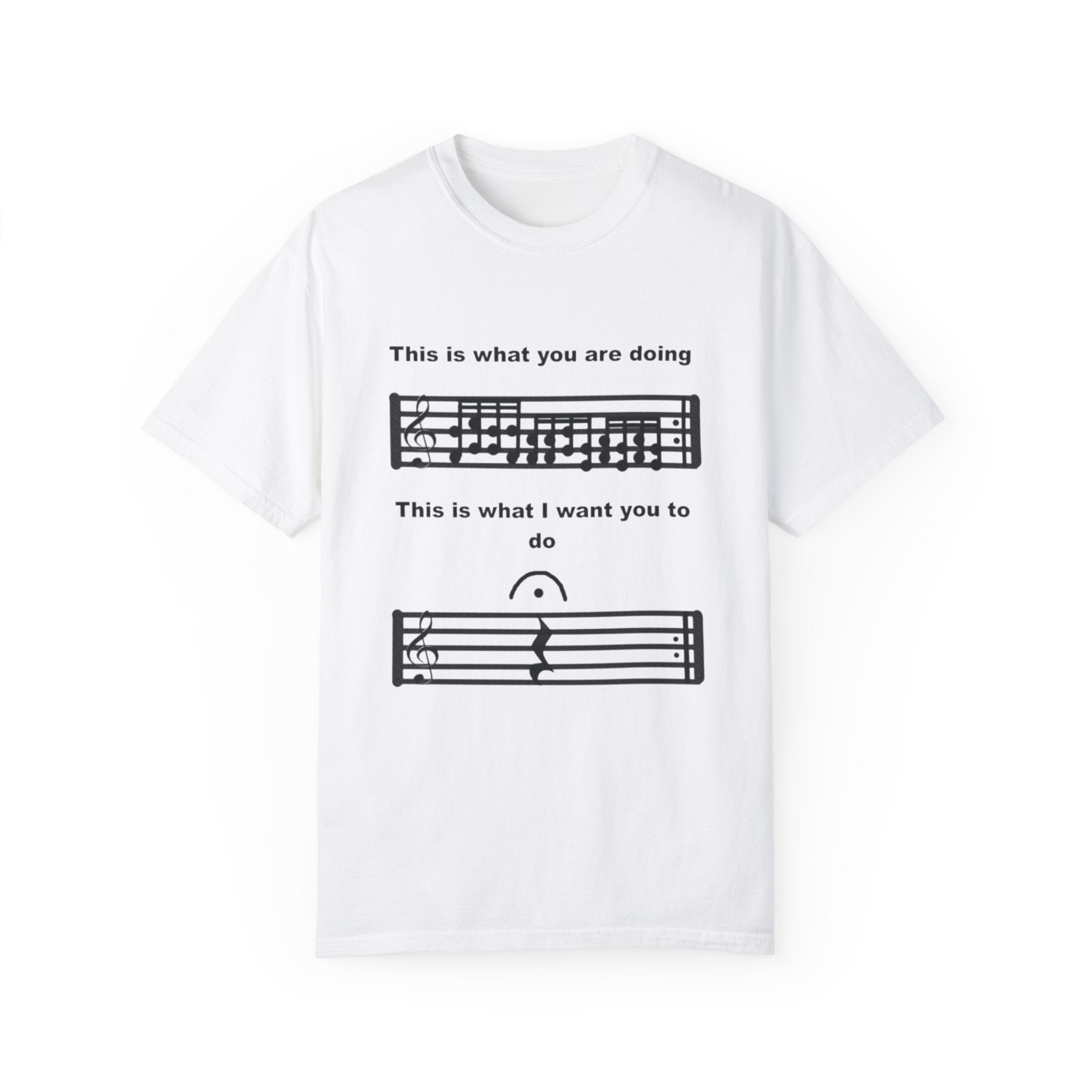 Be Silent Music Humor T-Shirt – Funny Rest Symbol Tee for Musicians & Teachers