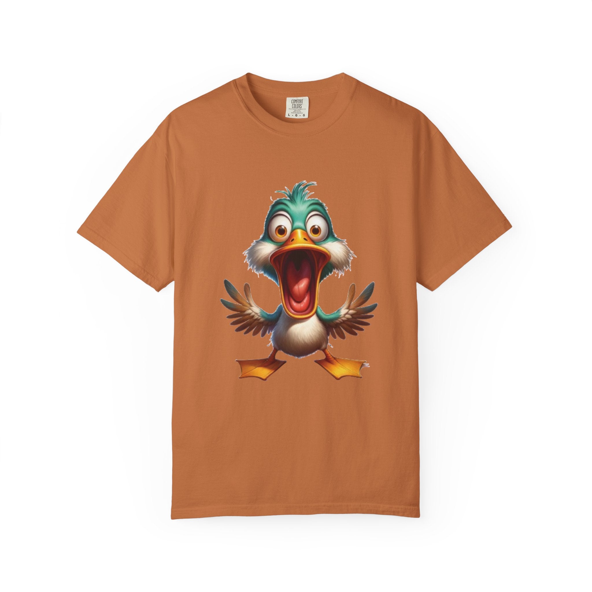 Silly Duck Cartoon Design – Hilarious & Quirky T-Shirt Graphic