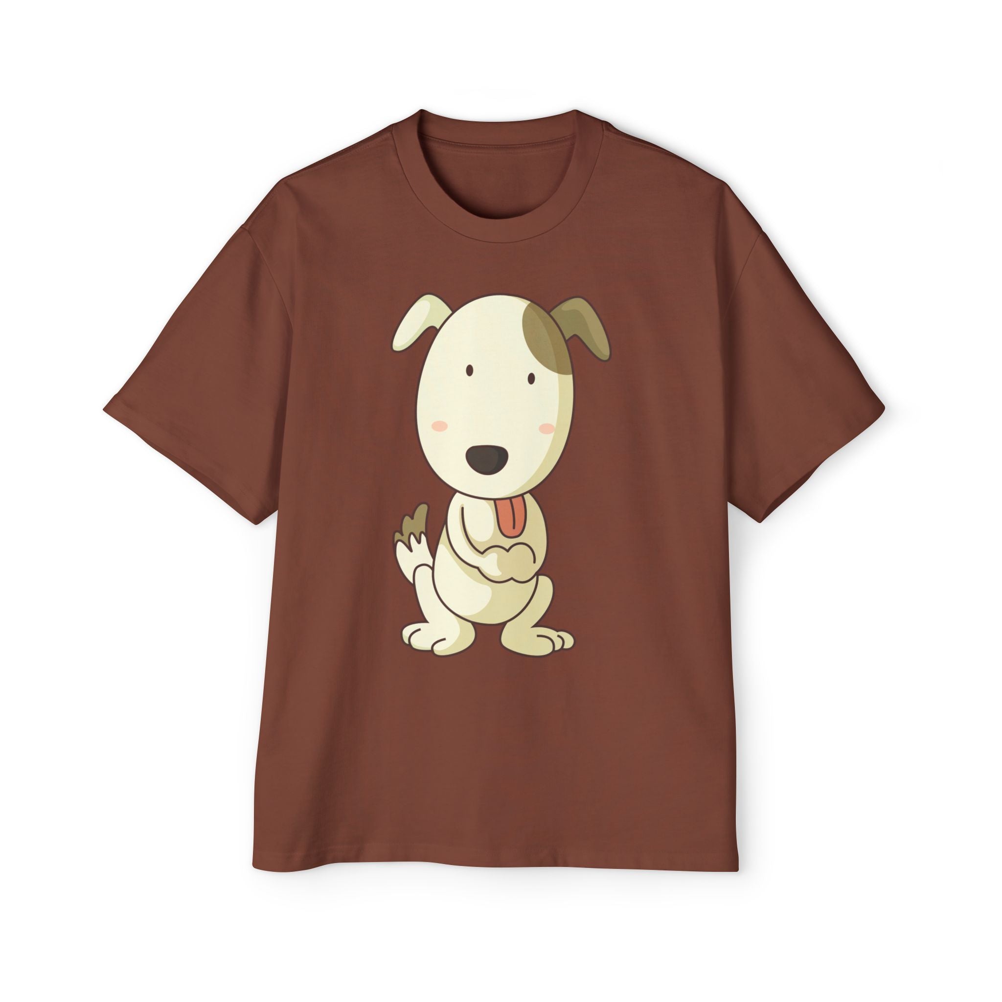 puppy tongue outside cartoon t shirt