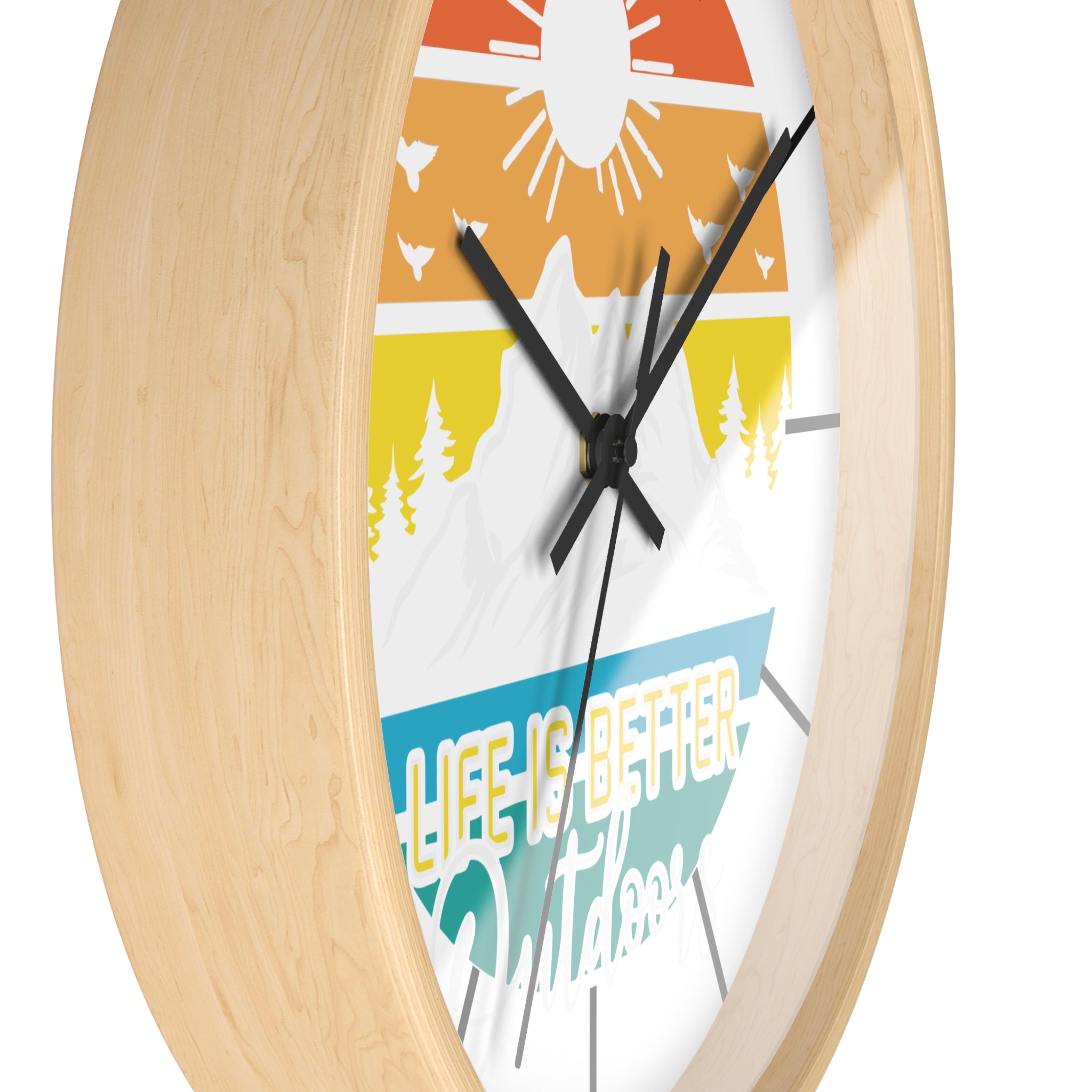 Life is Better Outdoors Wall Clock - Inspirational Home Decor for Nature Lovers