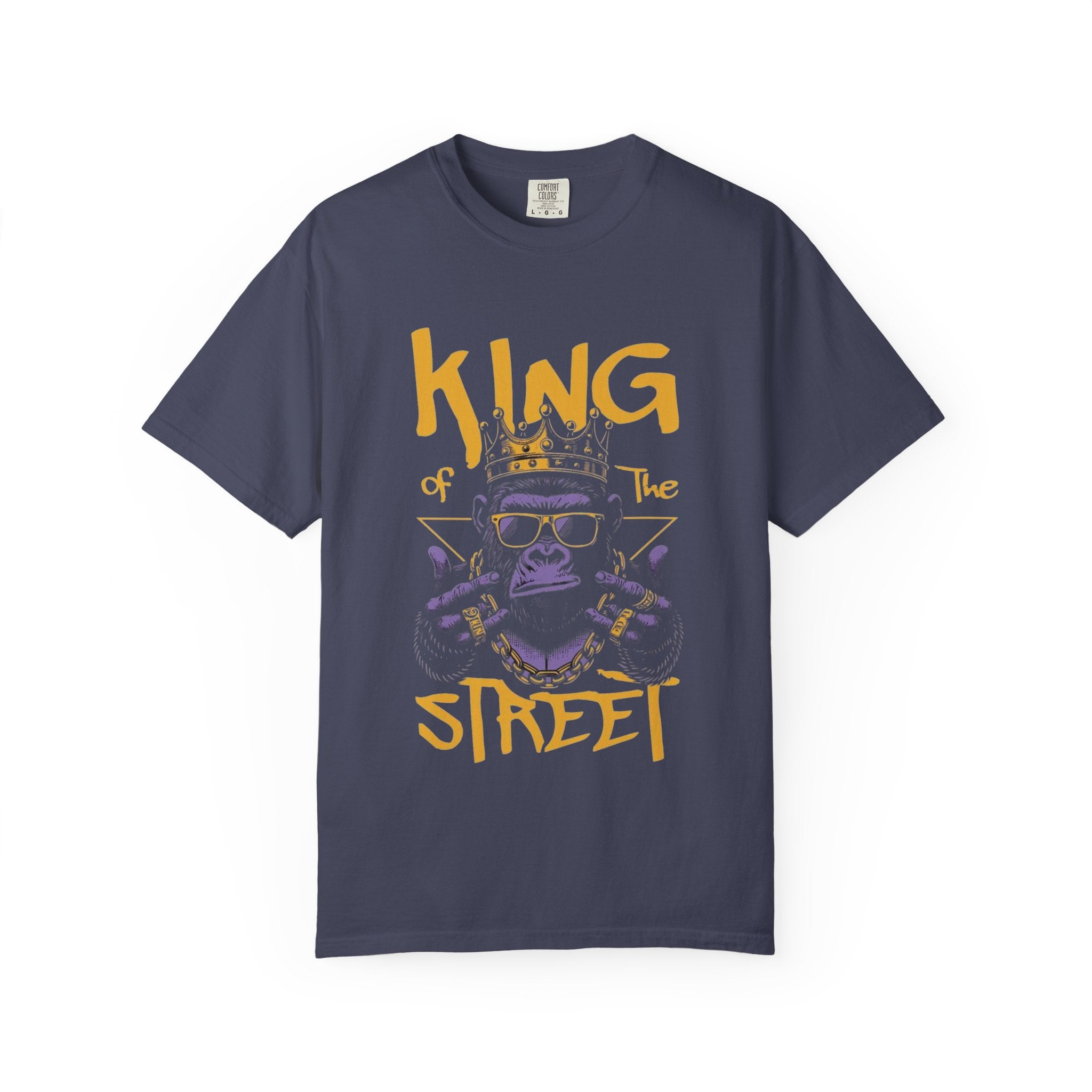 King of the Street Monkey T-Shirt – Cool Urban Crowned Ape Graphic Tee
