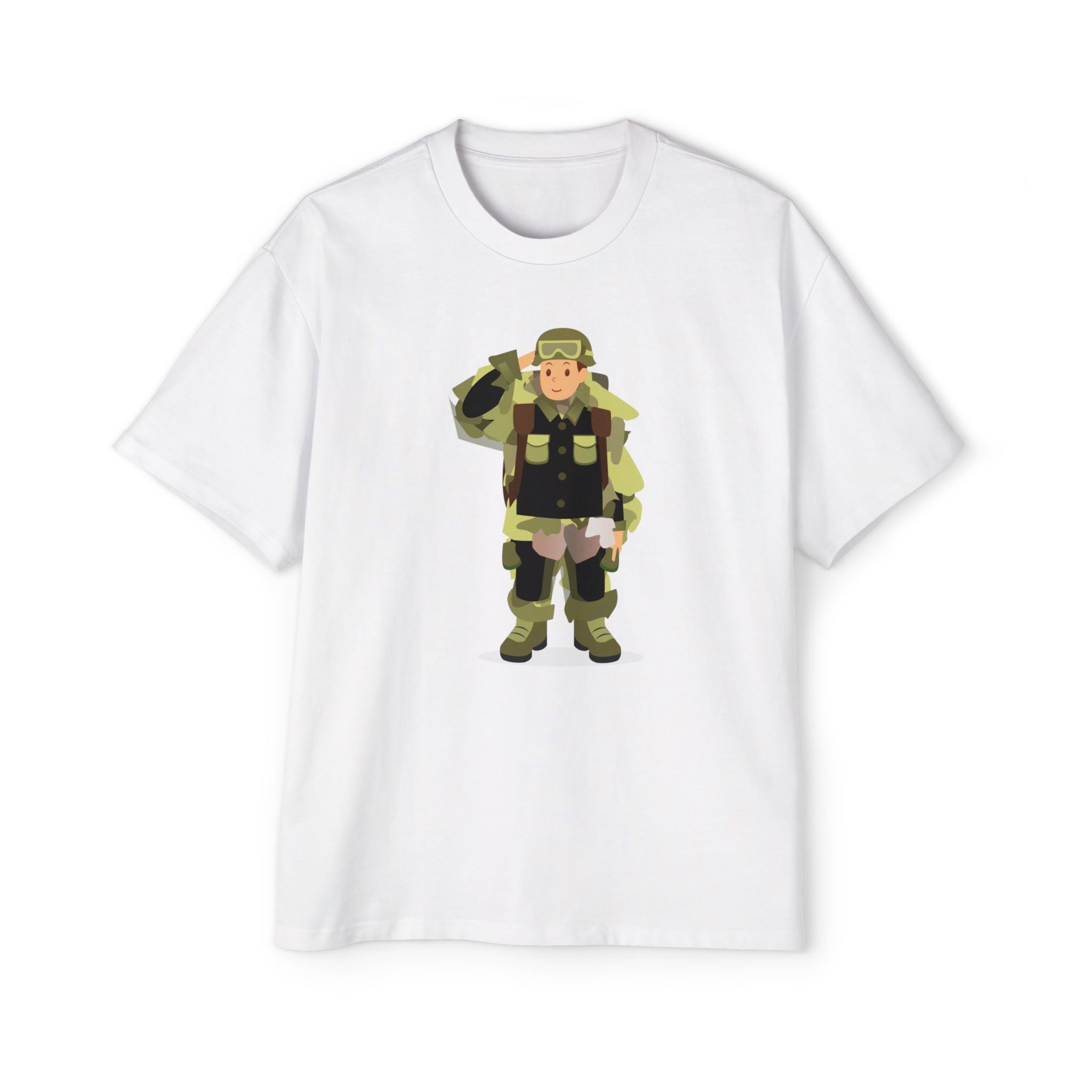 Soldier Cartoon T-Shirt – Cute & Tough Army Vibes