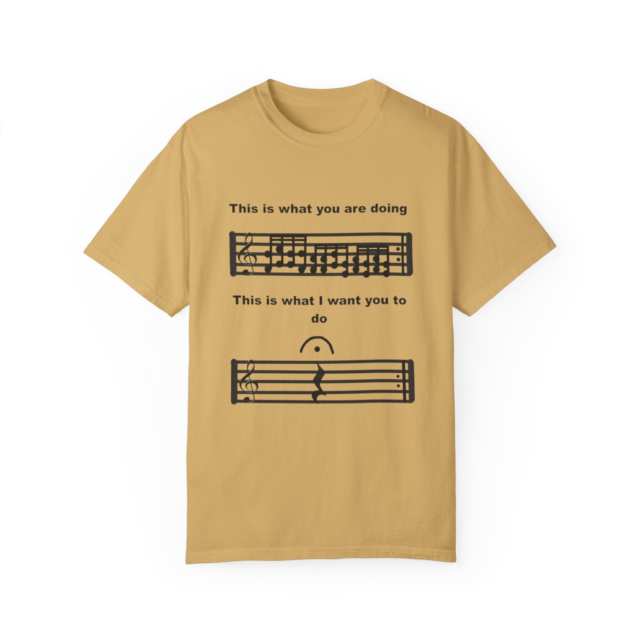 Be Silent Music Humor T-Shirt – Funny Rest Symbol Tee for Musicians & Teachers