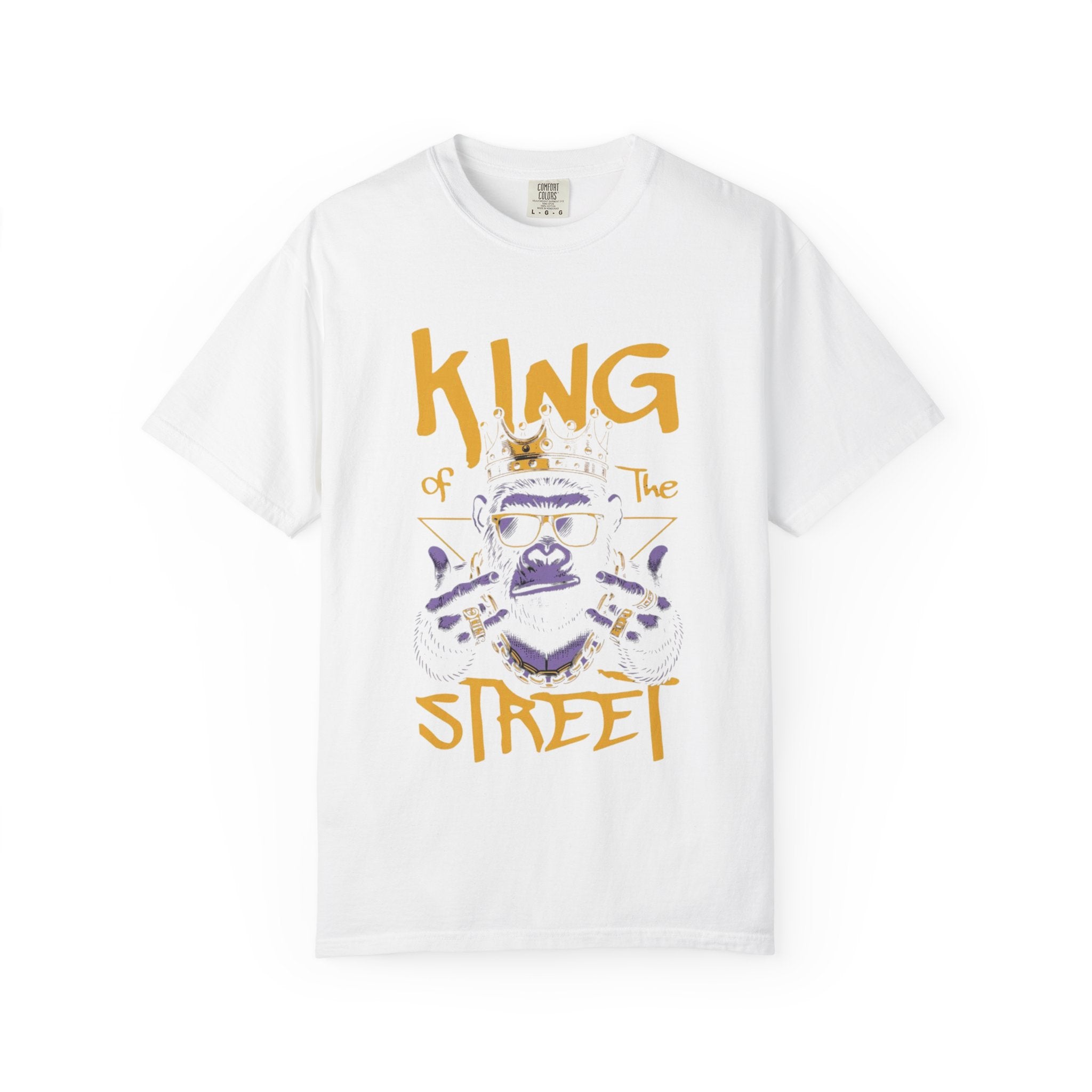 King of the Street Monkey T-Shirt – Cool Urban Crowned Ape Graphic Tee