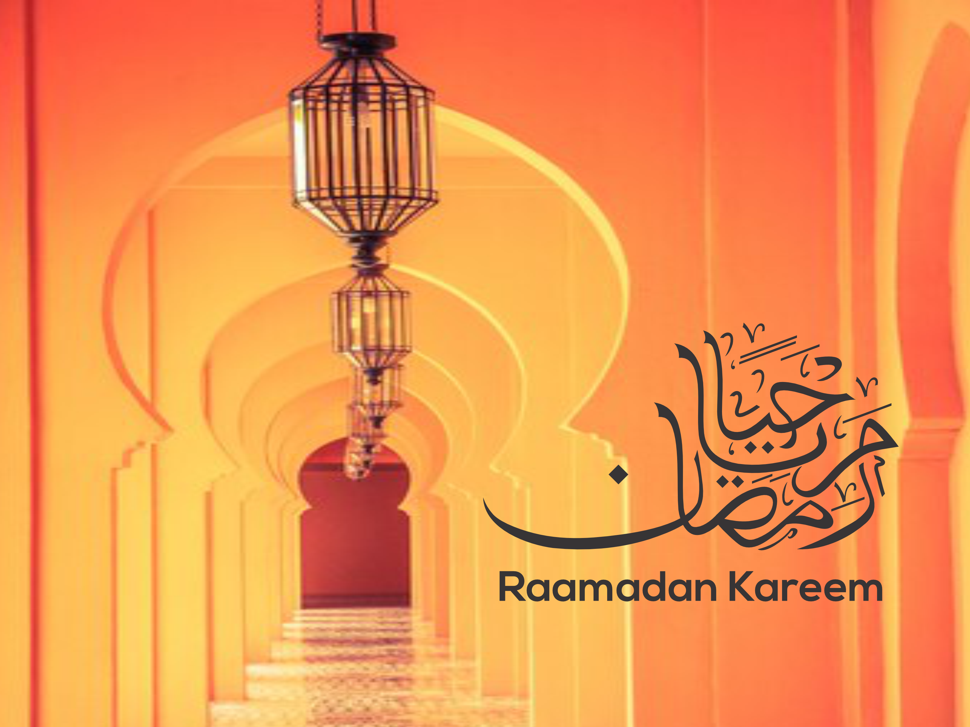 Islamic Theme Marhaba Ramadan Ceramic Tile – Traditional Islamic Art Décor