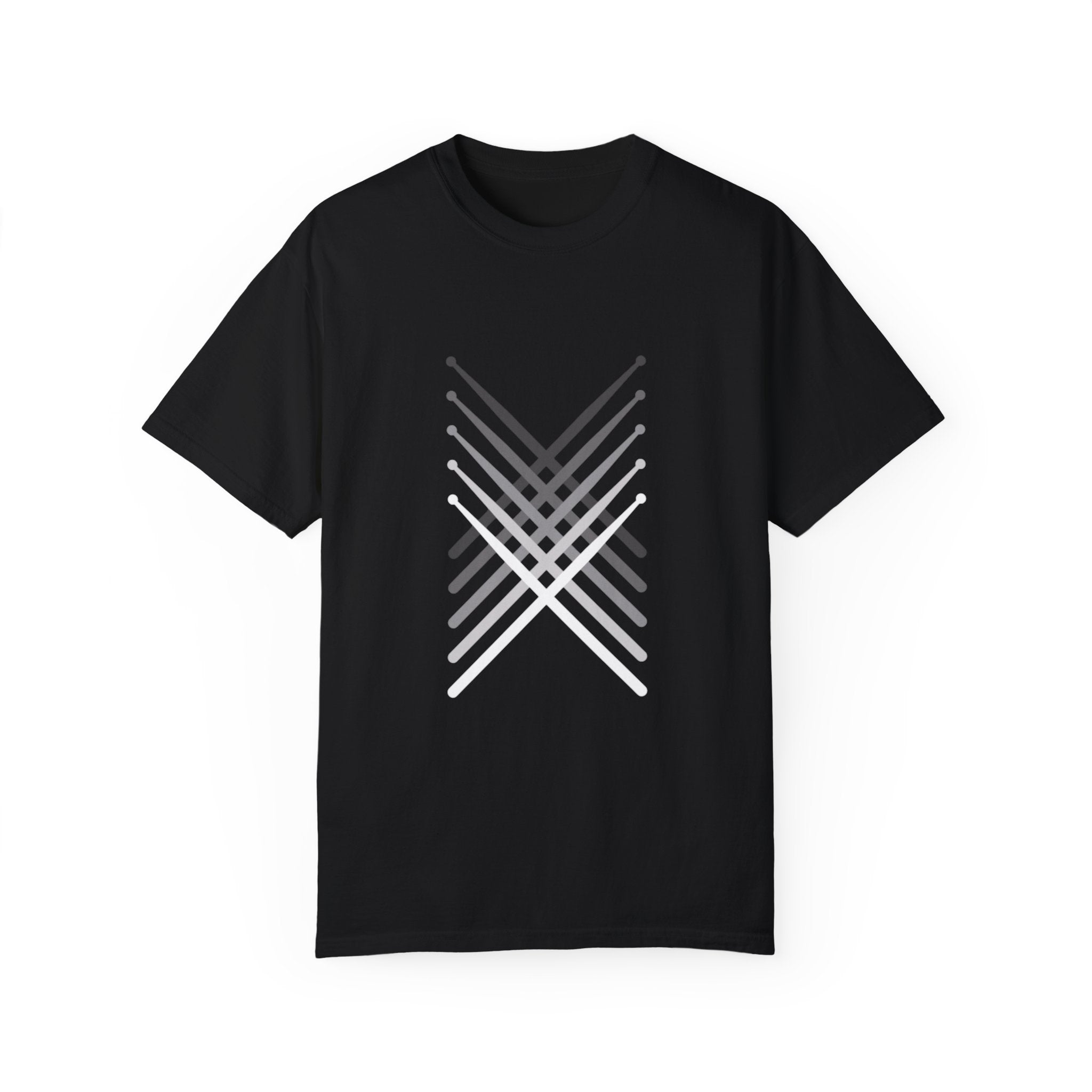 Retro Fading Percussion Drum Sticks T-Shirt – Marching Band Music Tee