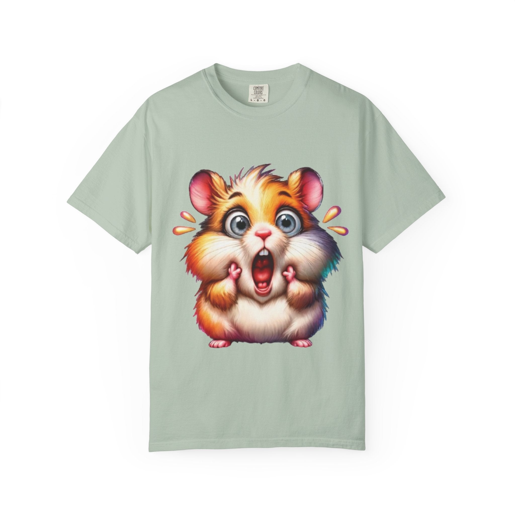 Hilarious Shocked Hamster – Cute & Chaotic Rodent Meme T-Shirt