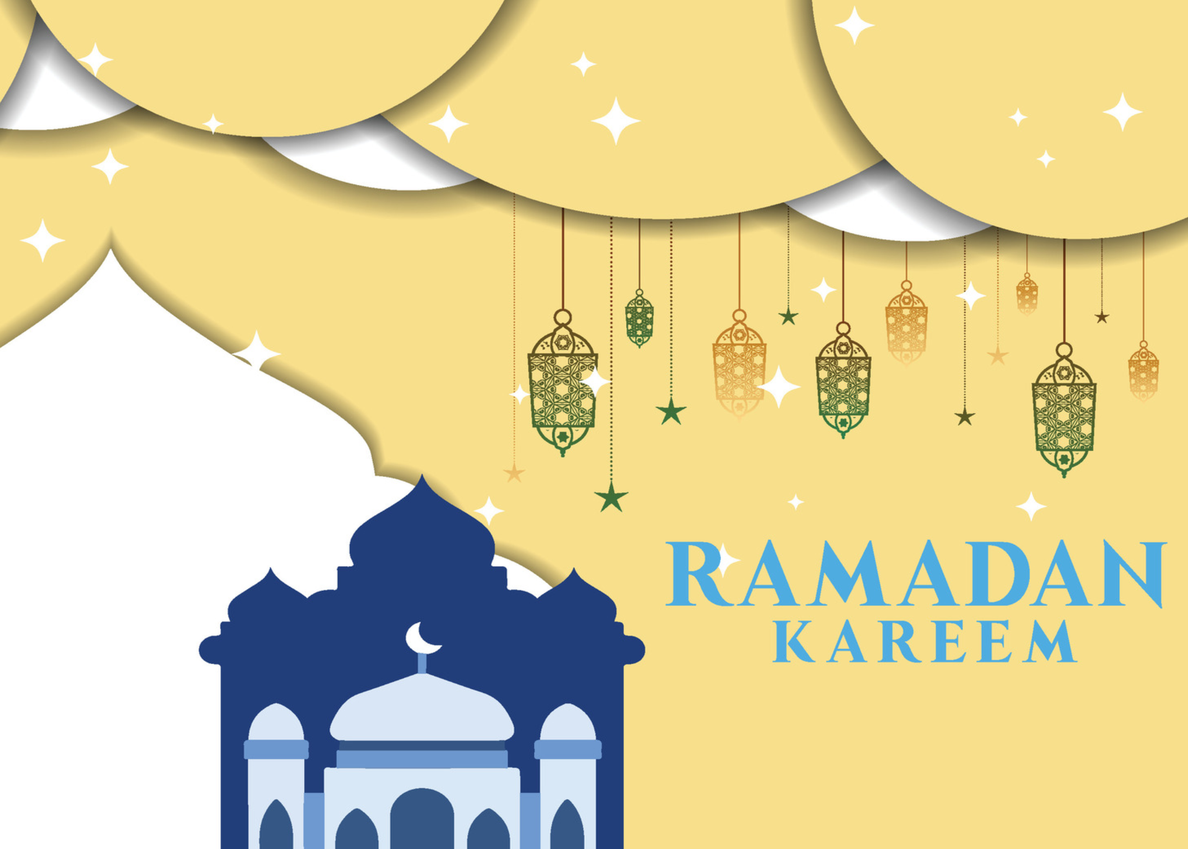 Ramadan Kareem Greeting Cards – Beautiful Islamic Design for 2025