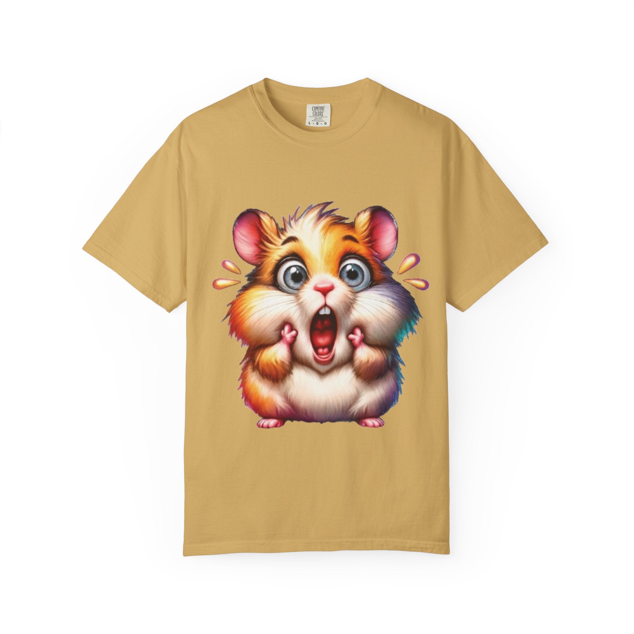 Hilarious Shocked Hamster – Cute & Chaotic Rodent Meme T-Shirt