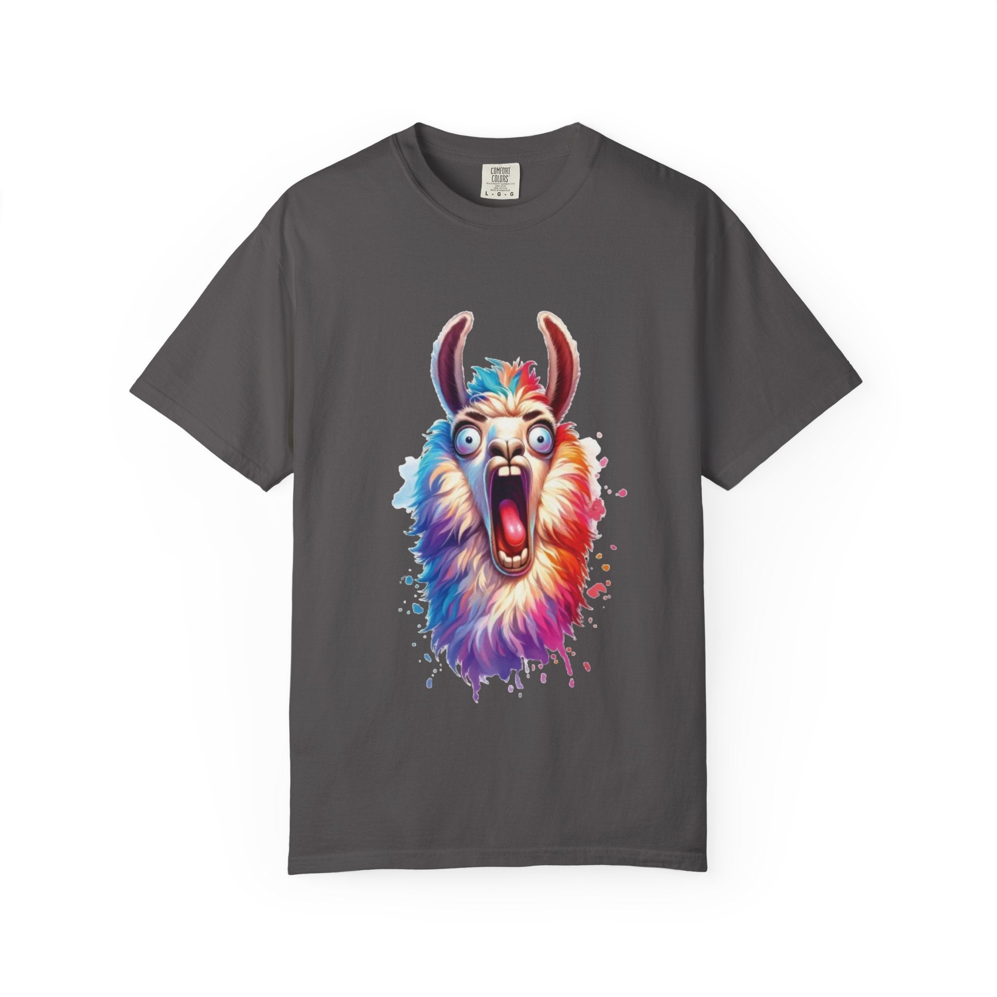 Hilarious Screaming Alpaca  – Spitting Mad Drama Meme T-Shirt