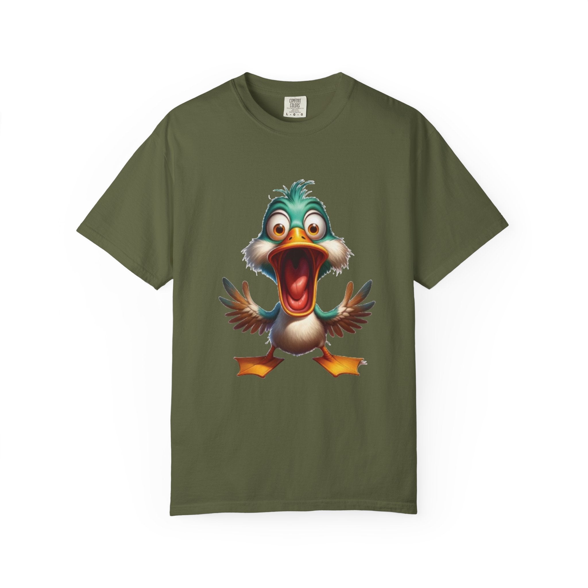 Silly Duck Cartoon Design – Hilarious & Quirky T-Shirt Graphic